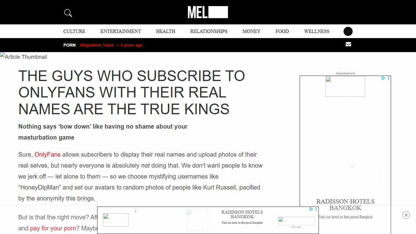 The Guys Who Subscribe to OnlyFans with Their Real Names Are the True Kings